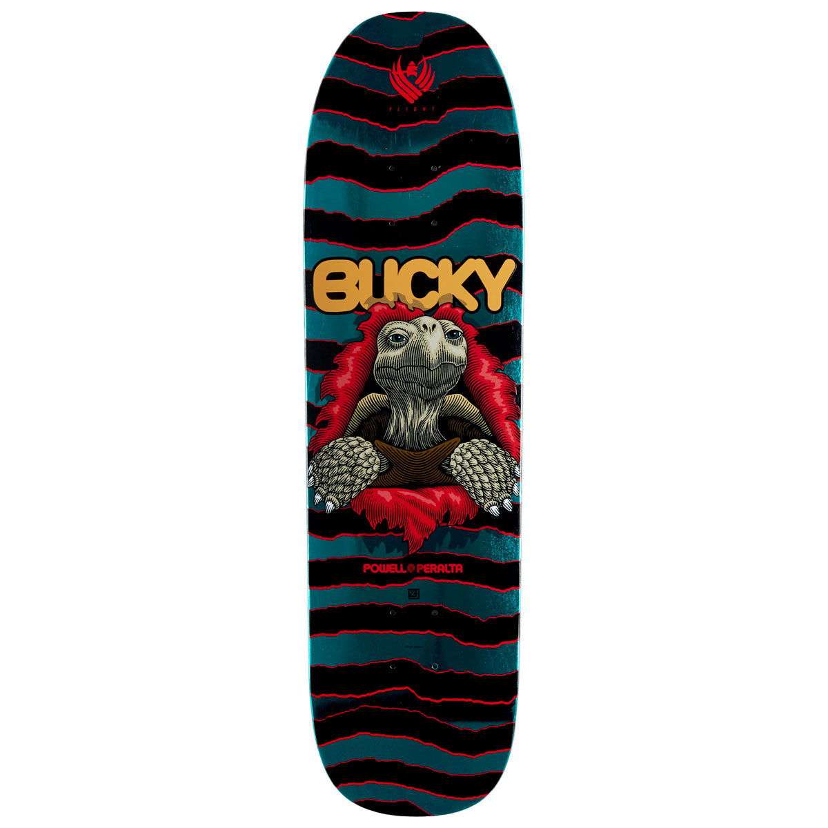 Powell-Peralta Flight Bucky Lasek Tortoise 05 Skateboard Deck - Turquoise Foil - 8.62