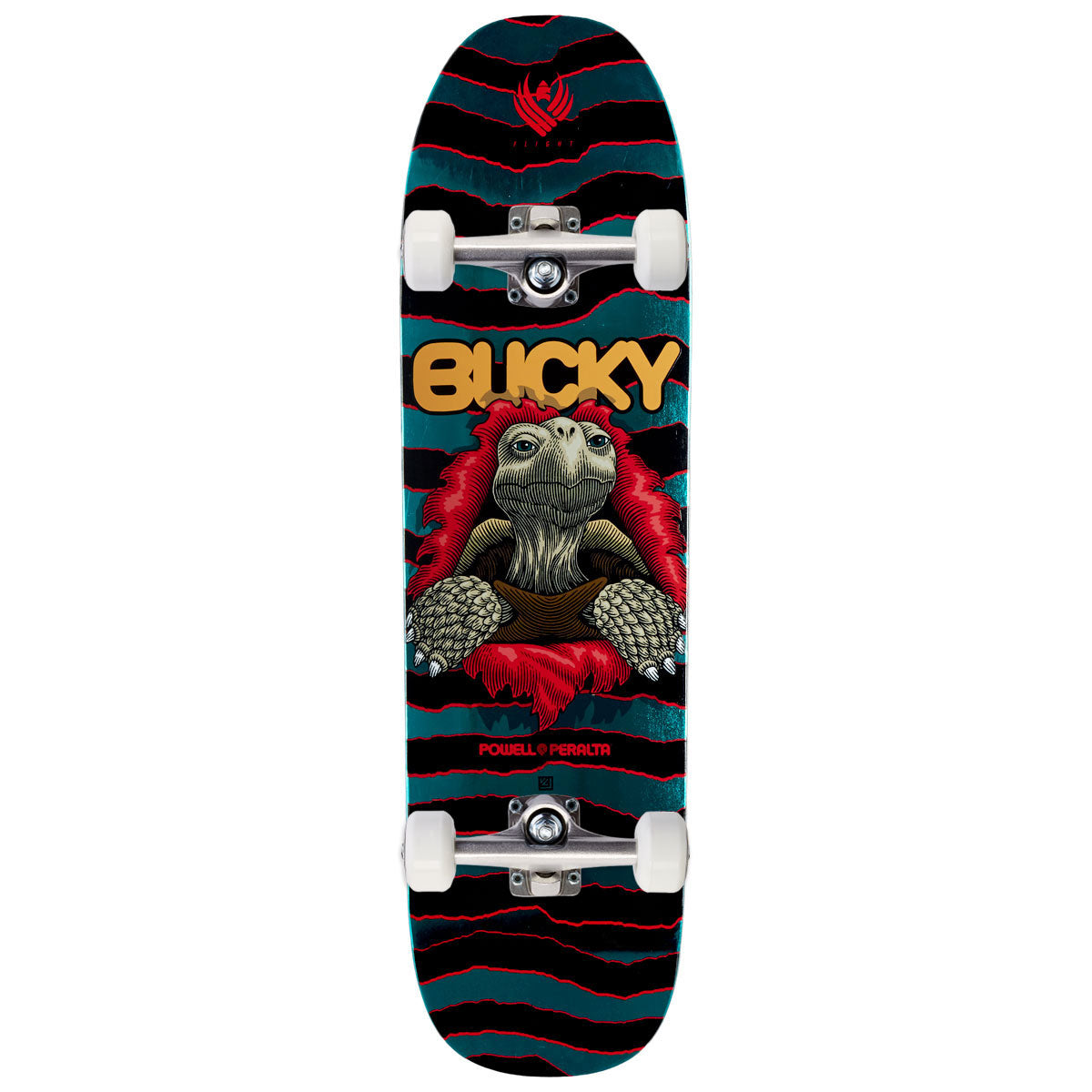Powell-Peralta Flight Bucky Lasek Tortoise 05 Skateboard Complete - Turquoise Foil - 8.62