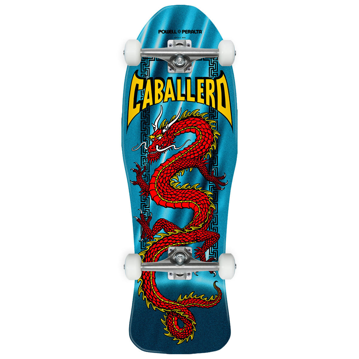 Powell-Peralta Steve Caballero Chinese Dragon 25 Skateboard Complete - Aqua Foil - 10.00
