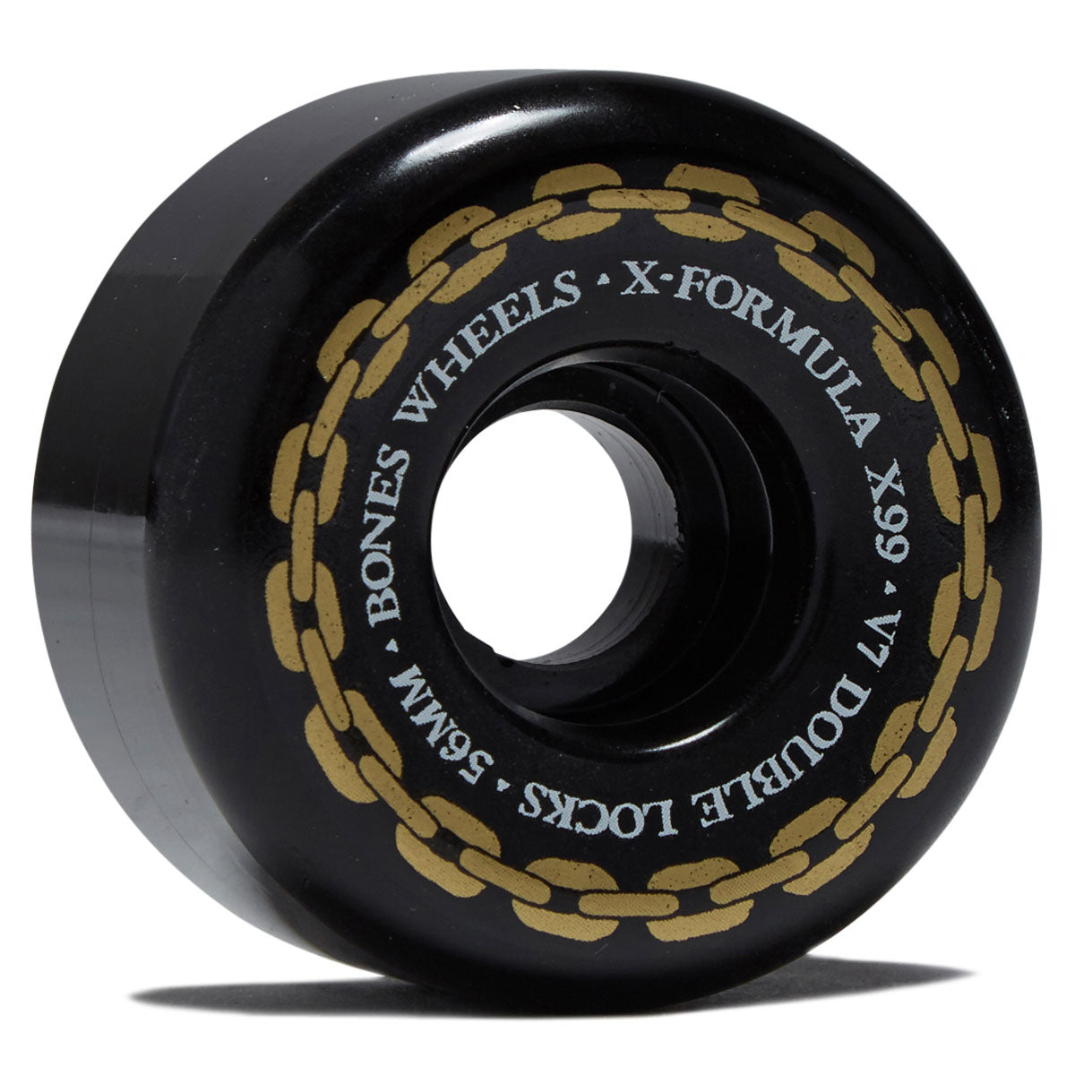 Bones X-Formula Double Locks 99a V7 Double Lock Skateboard Wheels - Black - 56mm image 1