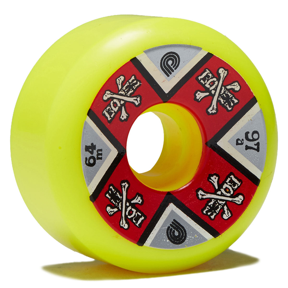 Powell-Peralta OG Cross Bones 97a Skateboard Wheels - Yellow - 64mm image 1