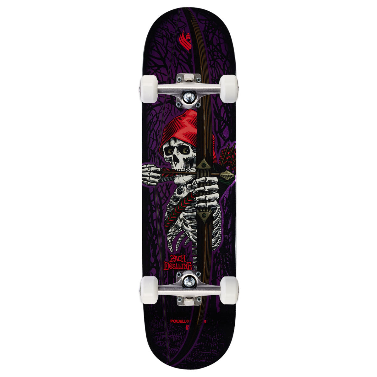 Powell-Peralta Flight Zach Doelling Archer K26 Skateboard Complete - Purple Foil - 8.00