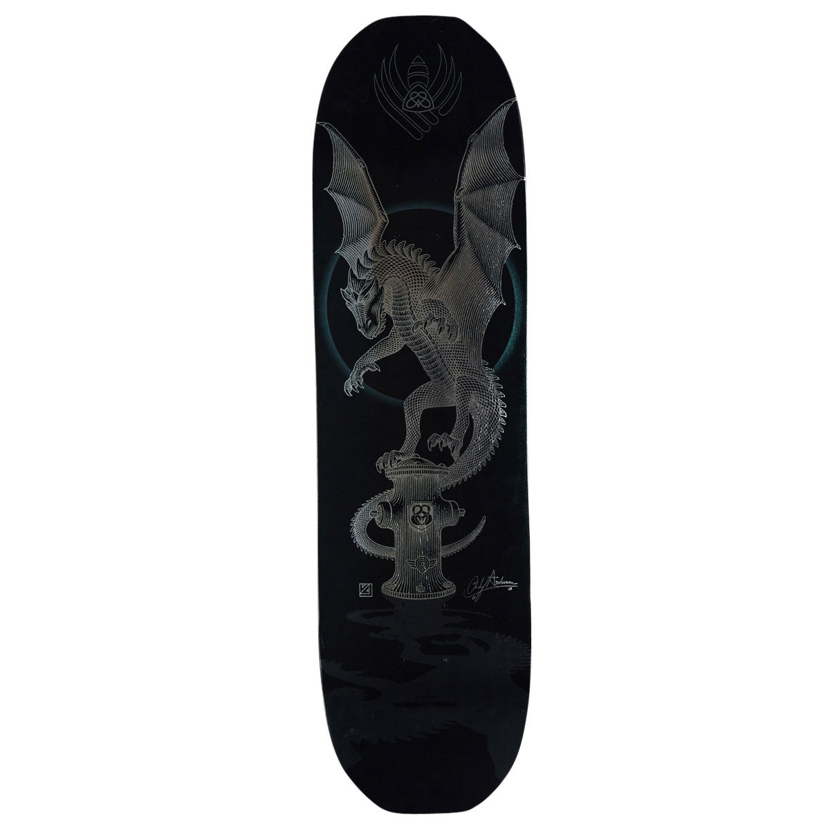 Powell-Peralta Flight Andy Anderson Hydrant Dragon Skateboard Deck - Black/Foil - 8.40