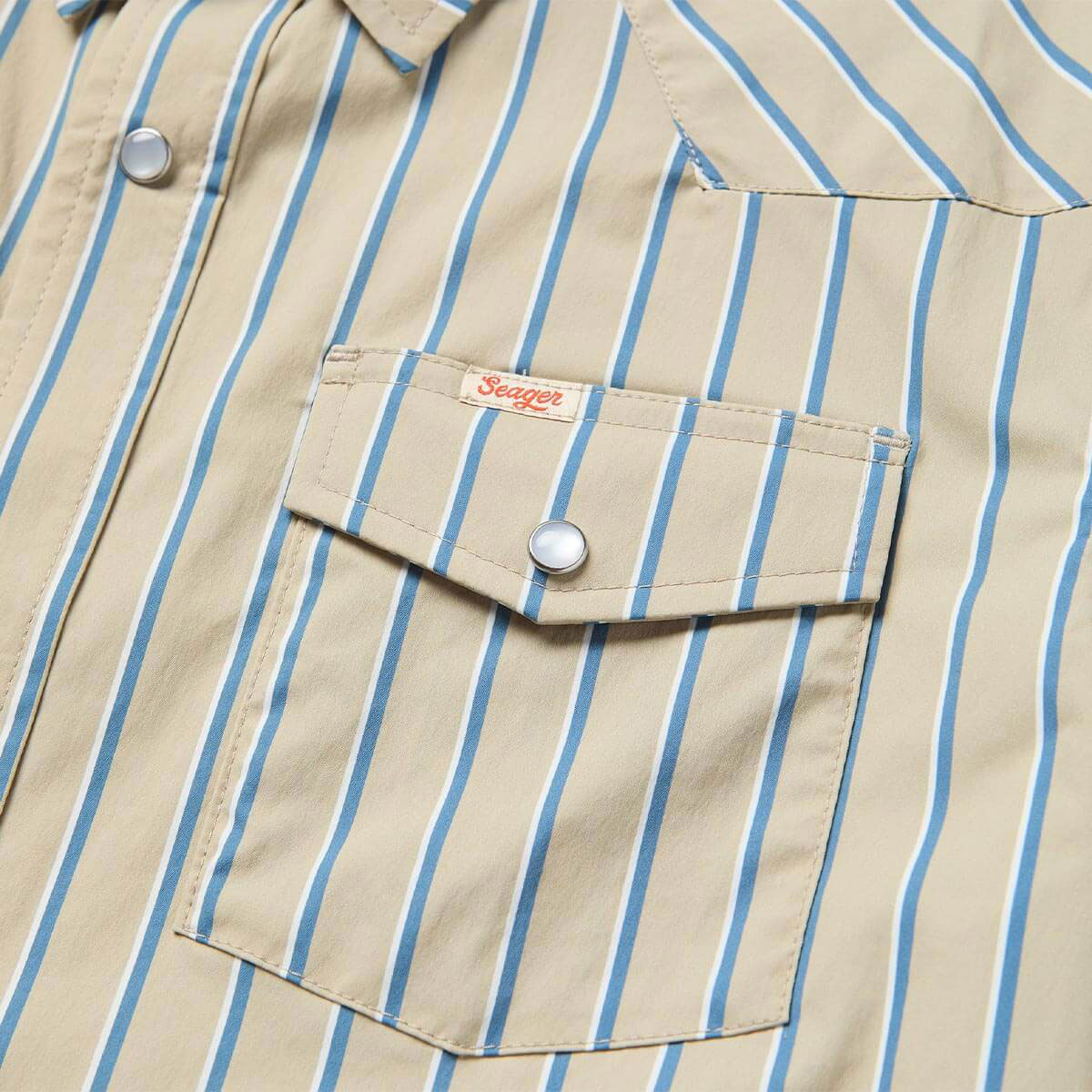 Seager El Ranchero Shirt - Tidal Foam Stripe image 4