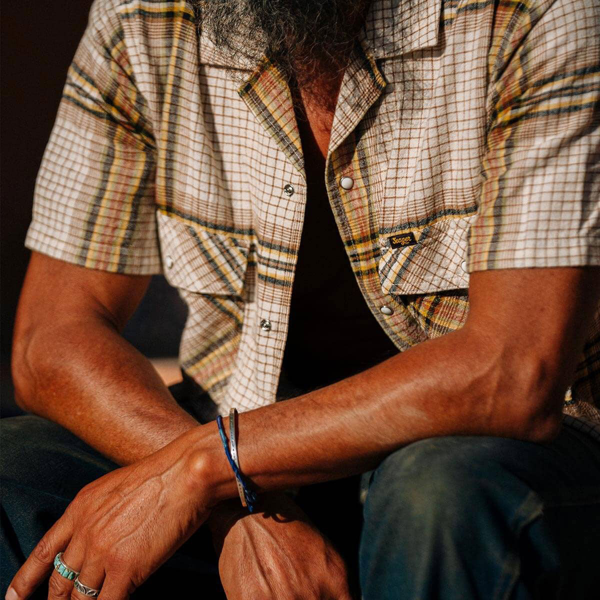 Seager Whippersnapper Shirt - White Wash Grid Plaid image 3