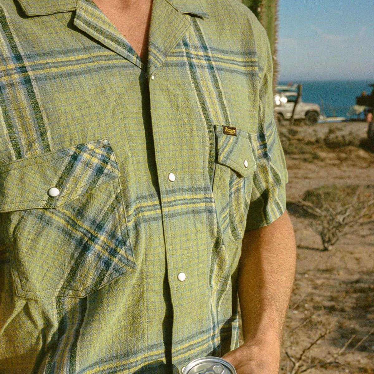 Seager Whippersnapper Shirt - Moss Grid Plaid image 3