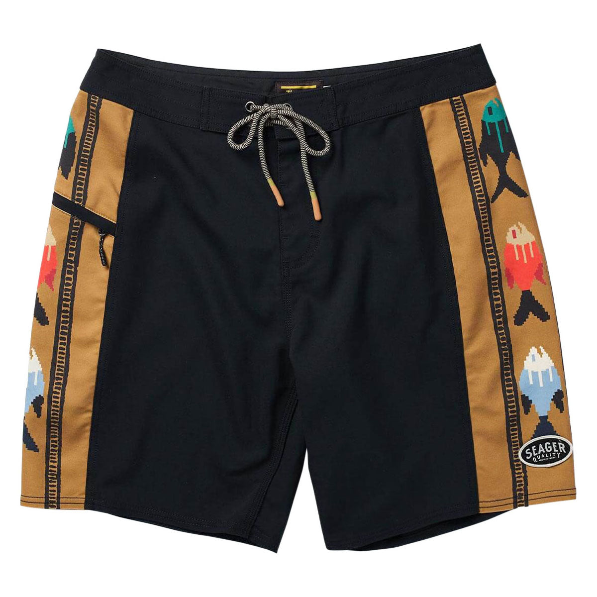 Seager Capo Panel Boardshorts - Upstream Black image 1