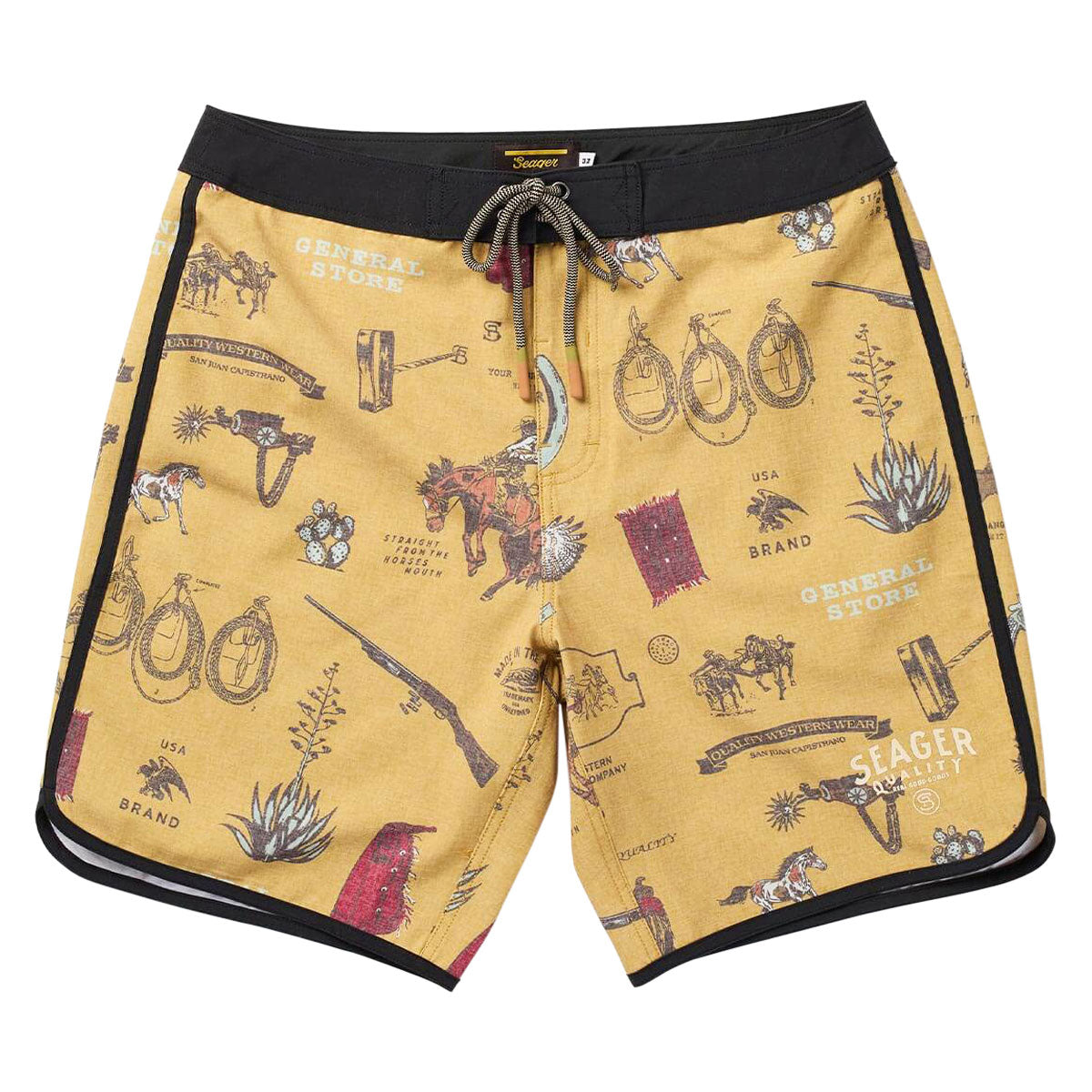 Seager Micro Dose Scallop Boardshorts - Bronze image 1