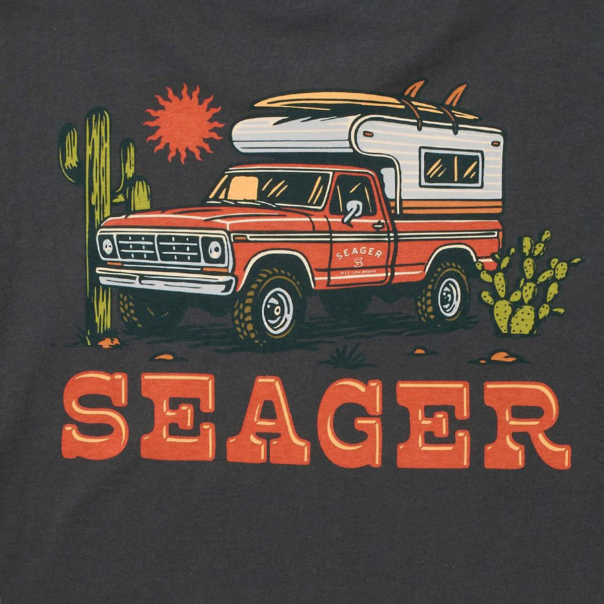 Seager Baja T-Shirt - Vintage Black image 3