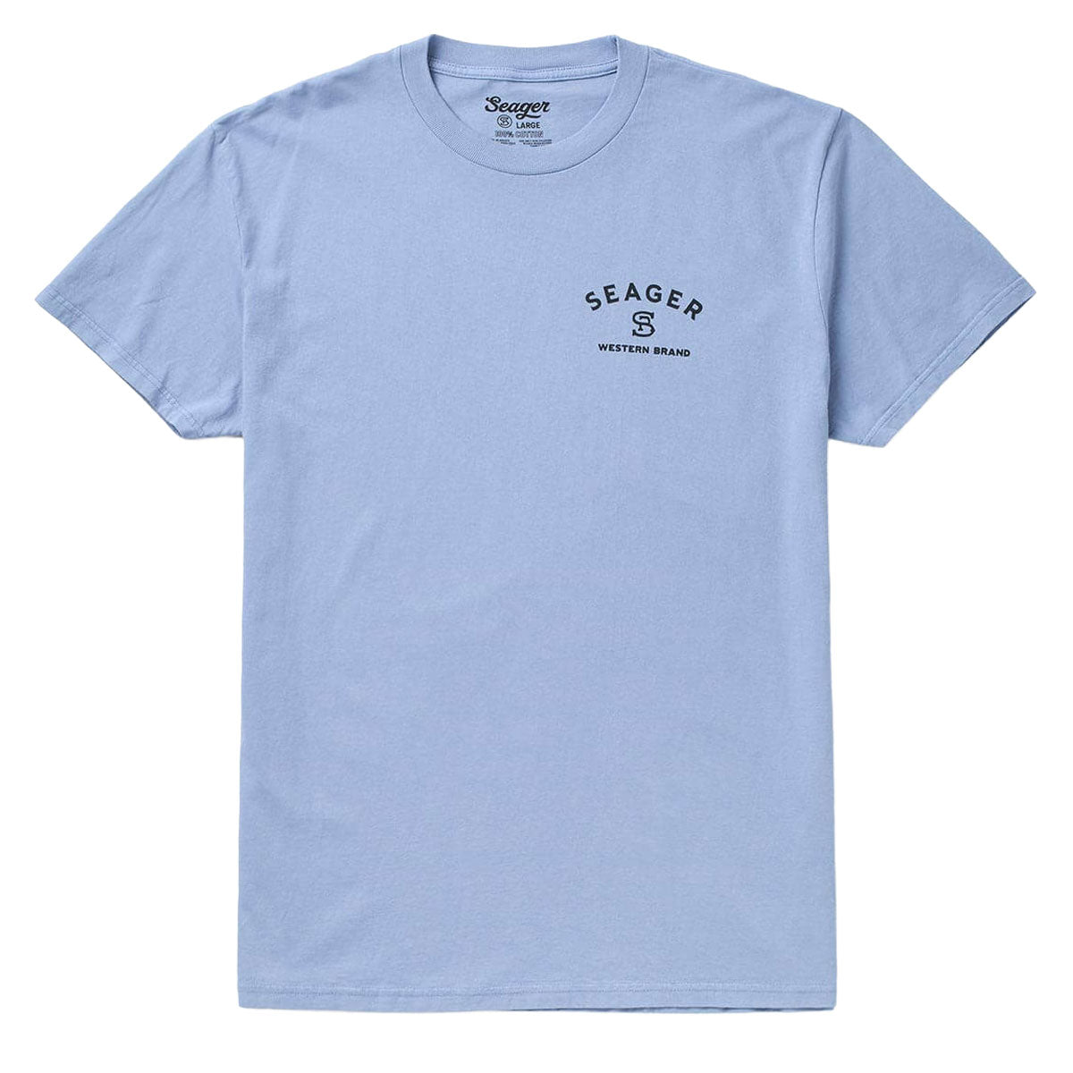 Seager Branded T-Shirt - Faded Denim image 1