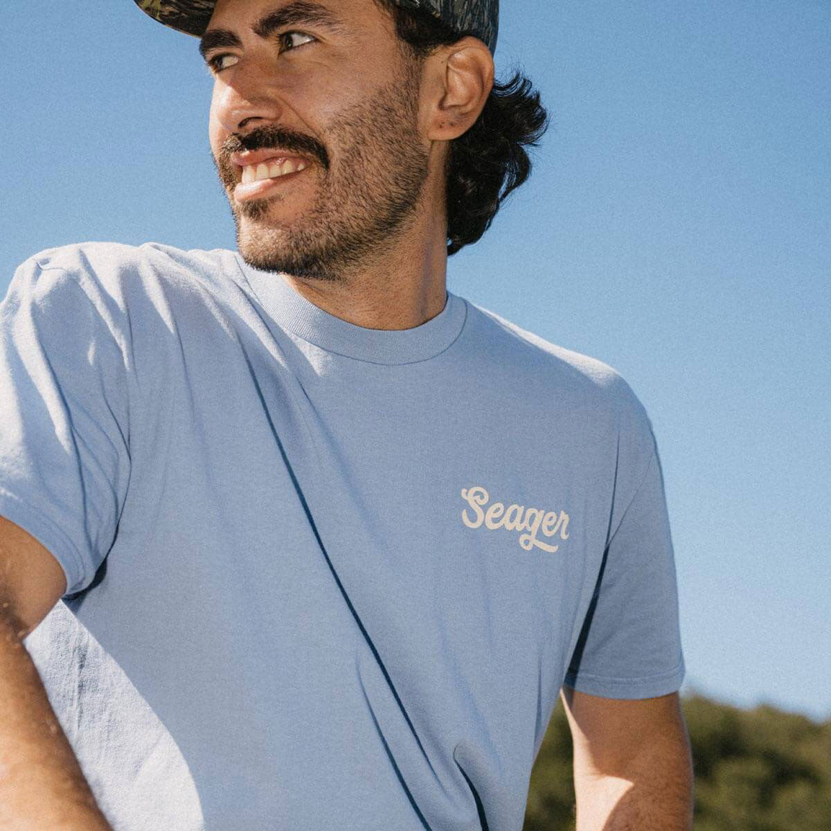 Seager Russ T-Shirt - Faded Denim image 3