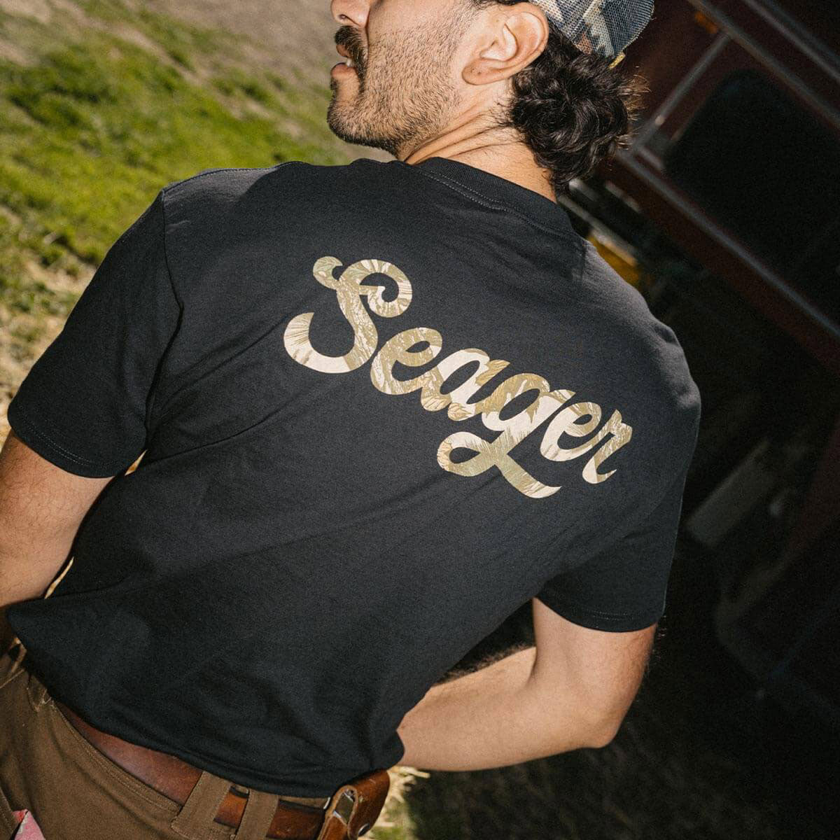 Seager Russ Fill T-Shirt - Black image 4