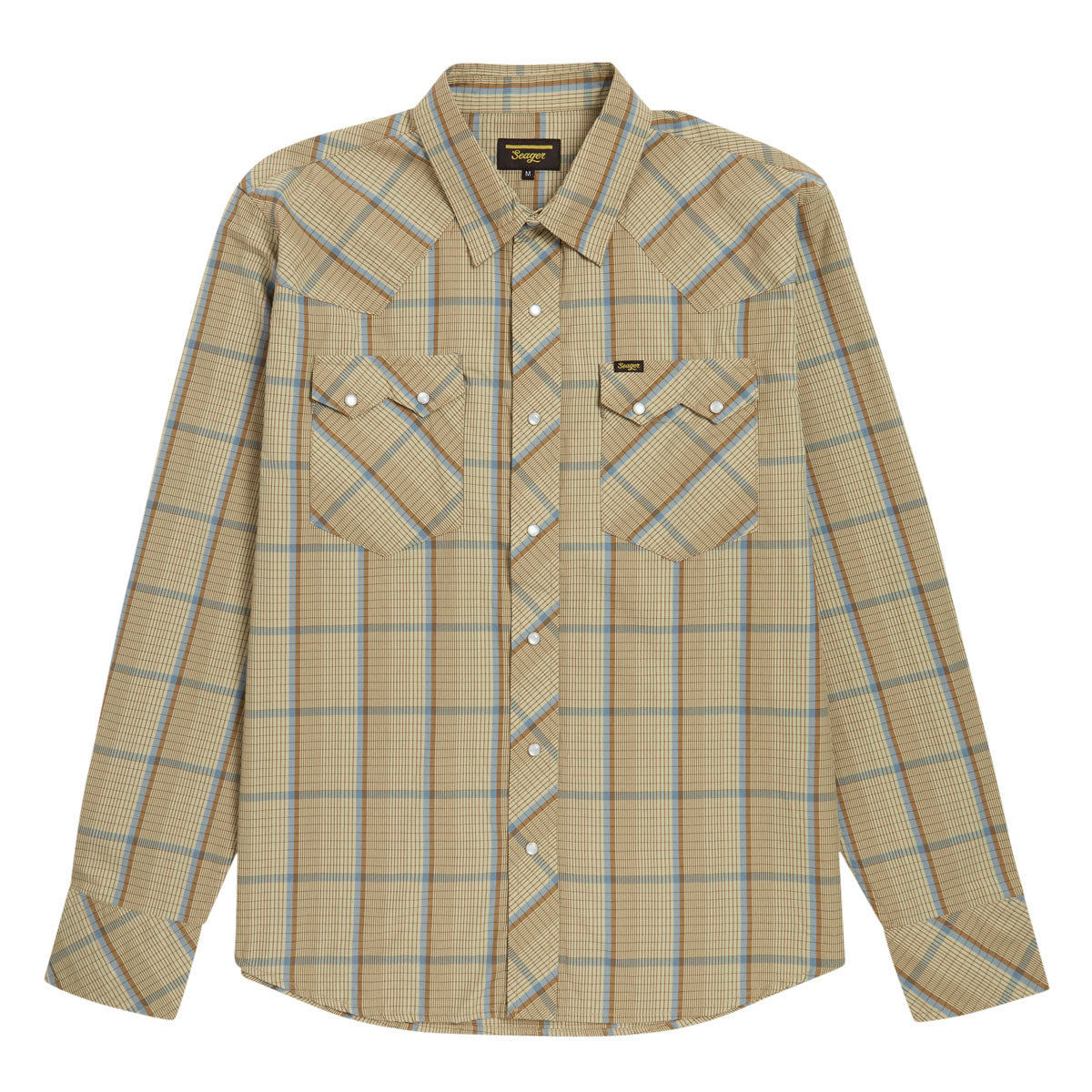 Seager Sawtoof Long Sleeve Shirt - Tall Plaid Light Khaki image 1