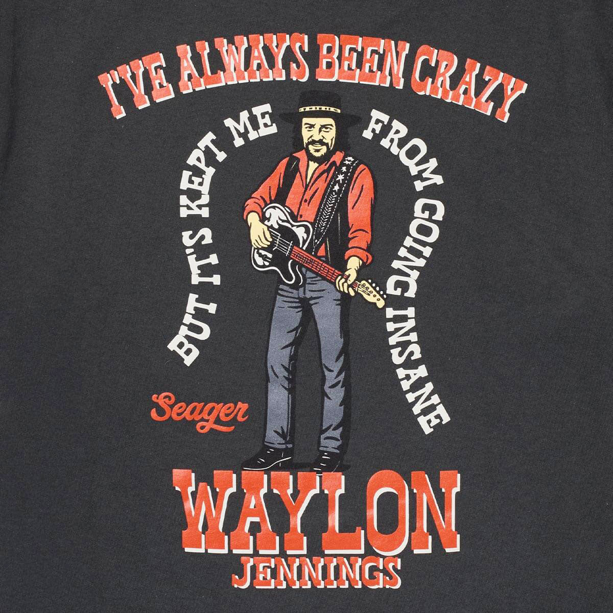 Seager Always Been Crazy T-Shirt - Vintage Black image 3
