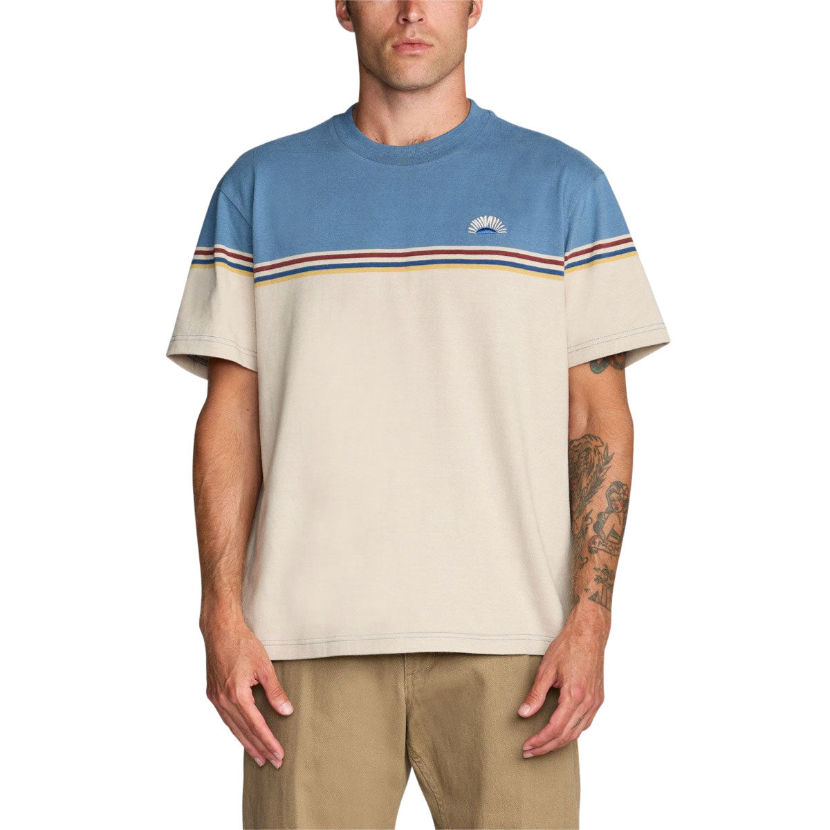 RVCA Pismo Stripe Shirt - Light Khaki image 1