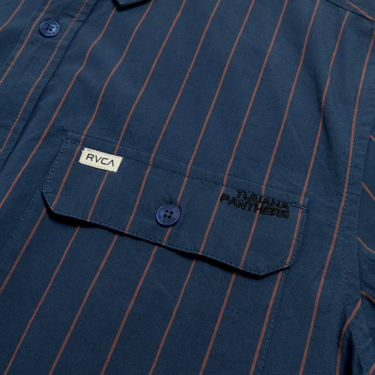 RVCA TJP Dayshift Stripe Shirt - Moody Blue image 3