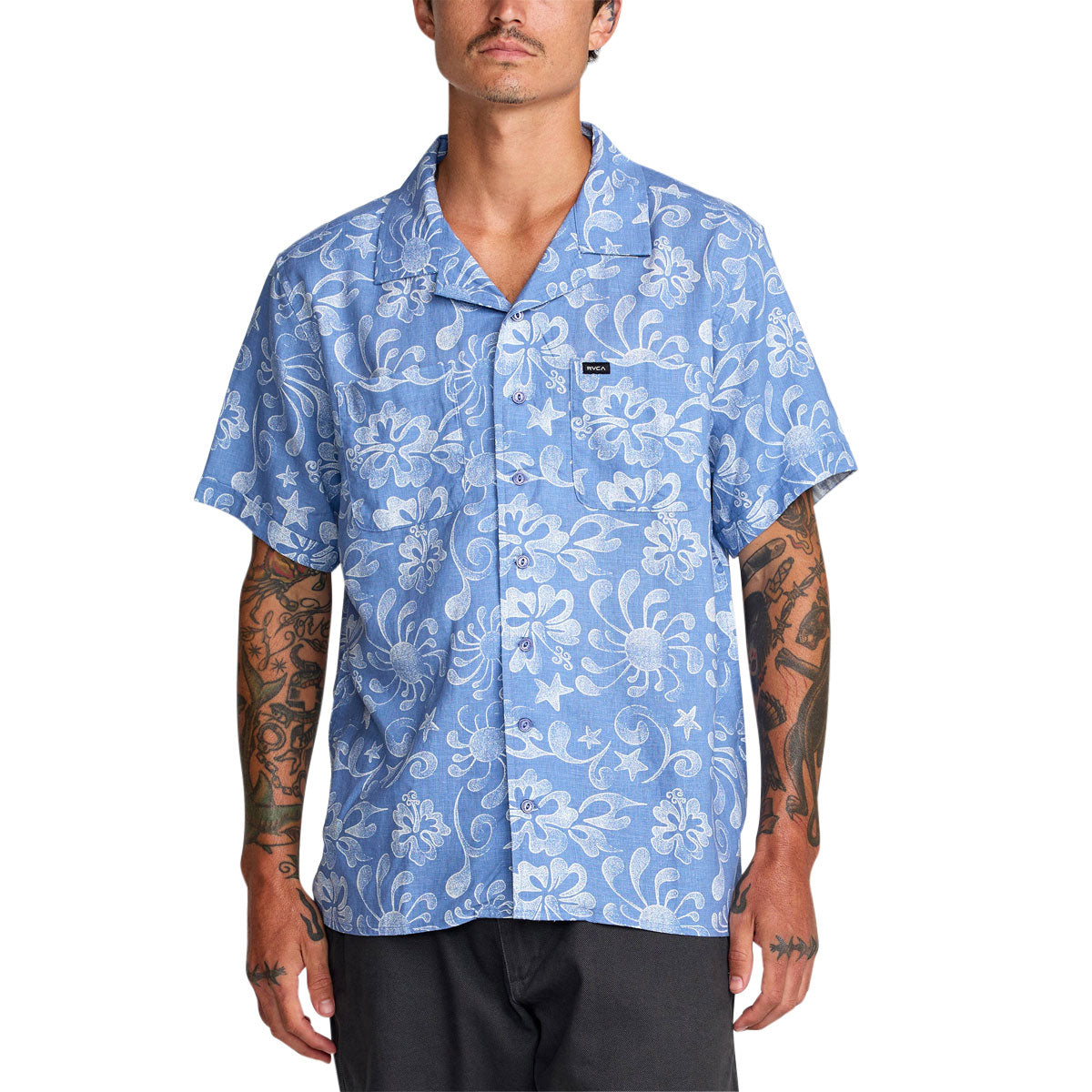 RVCA Alvarez Aloha Shirt - Light Blue image 1