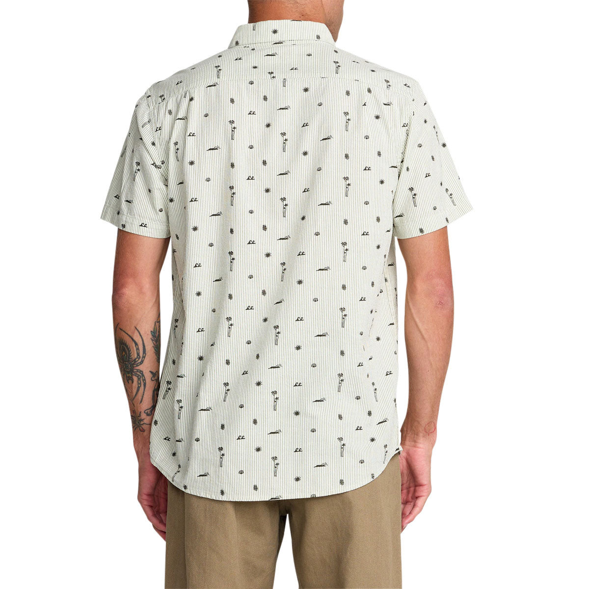 RVCA Thatll Do Seersucker Shirt - Ranger Green image 2