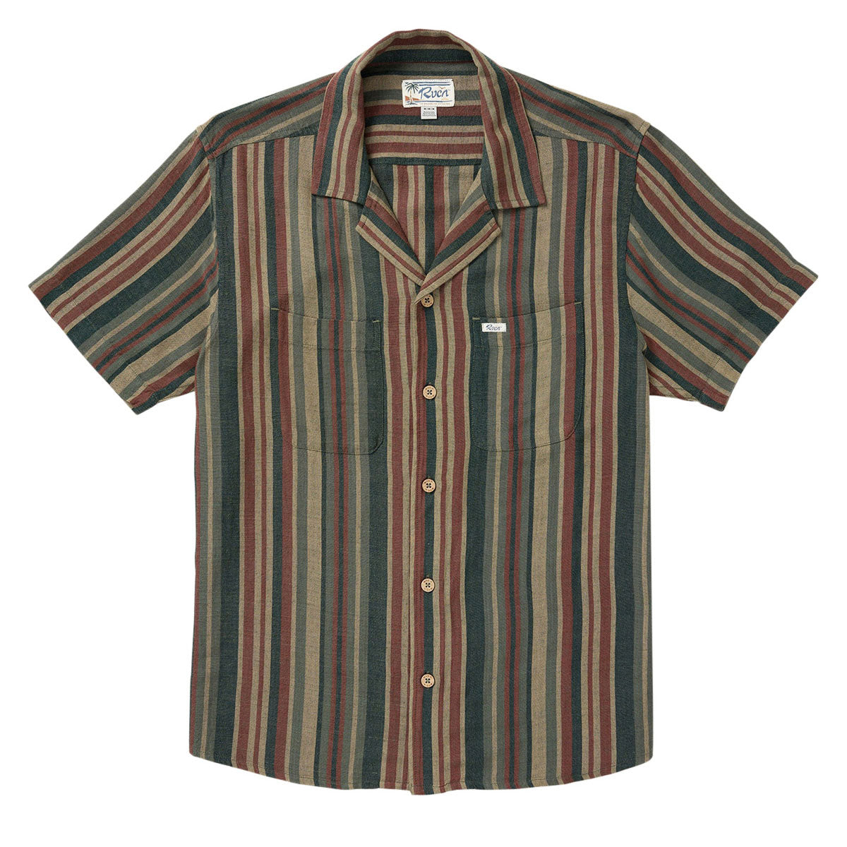 RVCA Exotica Stripe Shirt - Sage Leaf image 5