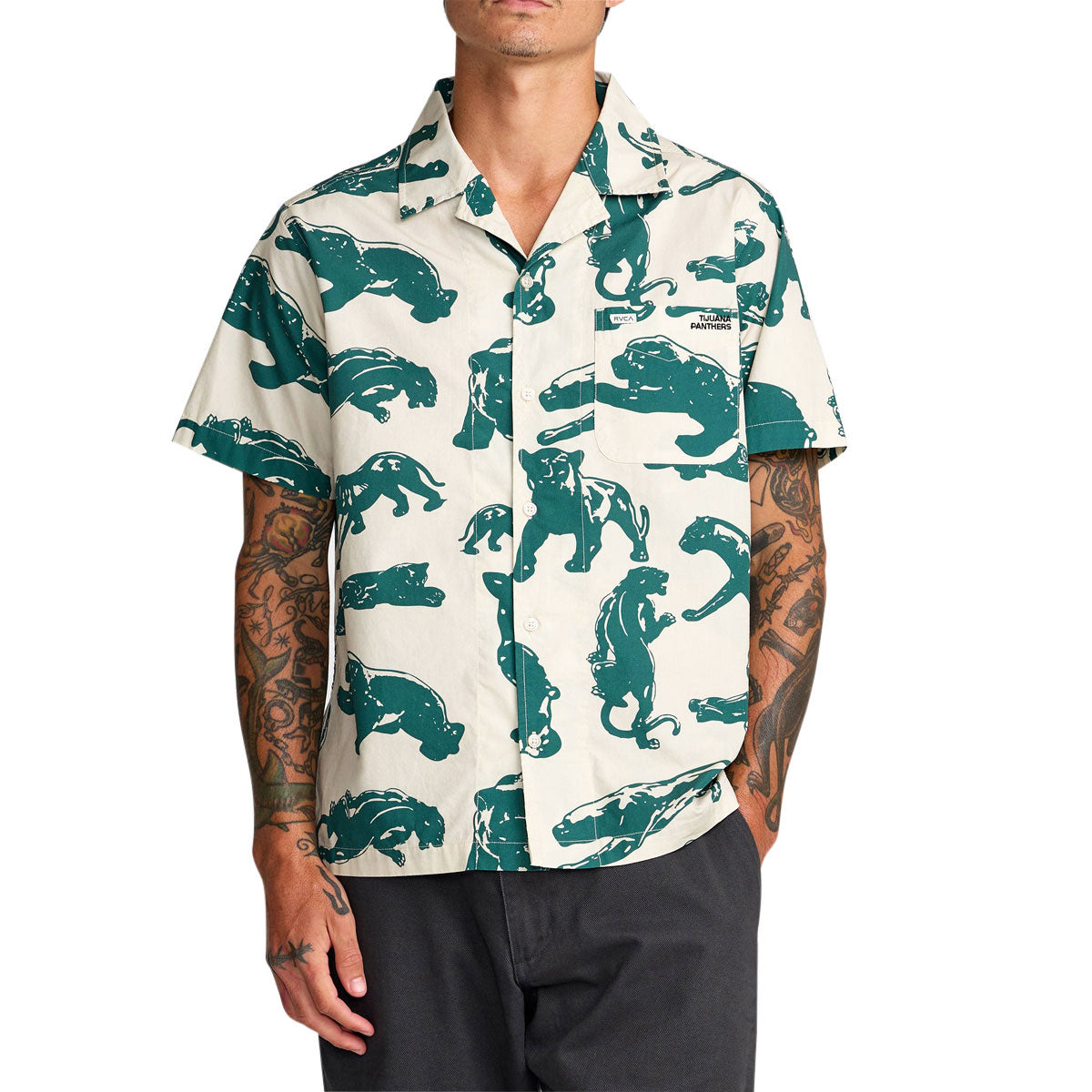 RVCA TJP All Over Shirt - Ceramic image 1