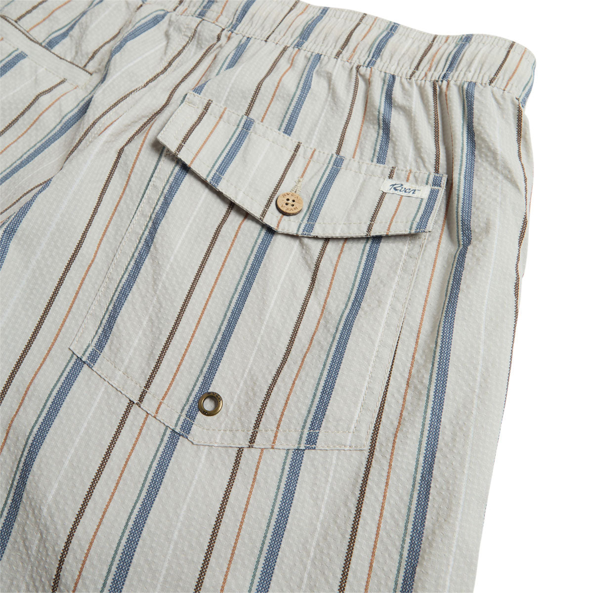 RVCA Exotica Seersucker Elastic 17 Shorts - Light Khaki image 3