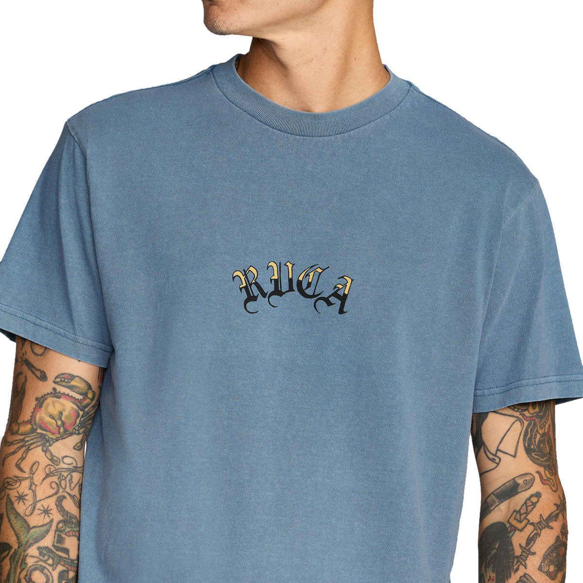 RVCA Olde RVCA T-Shirt - Vintage Navy image 4