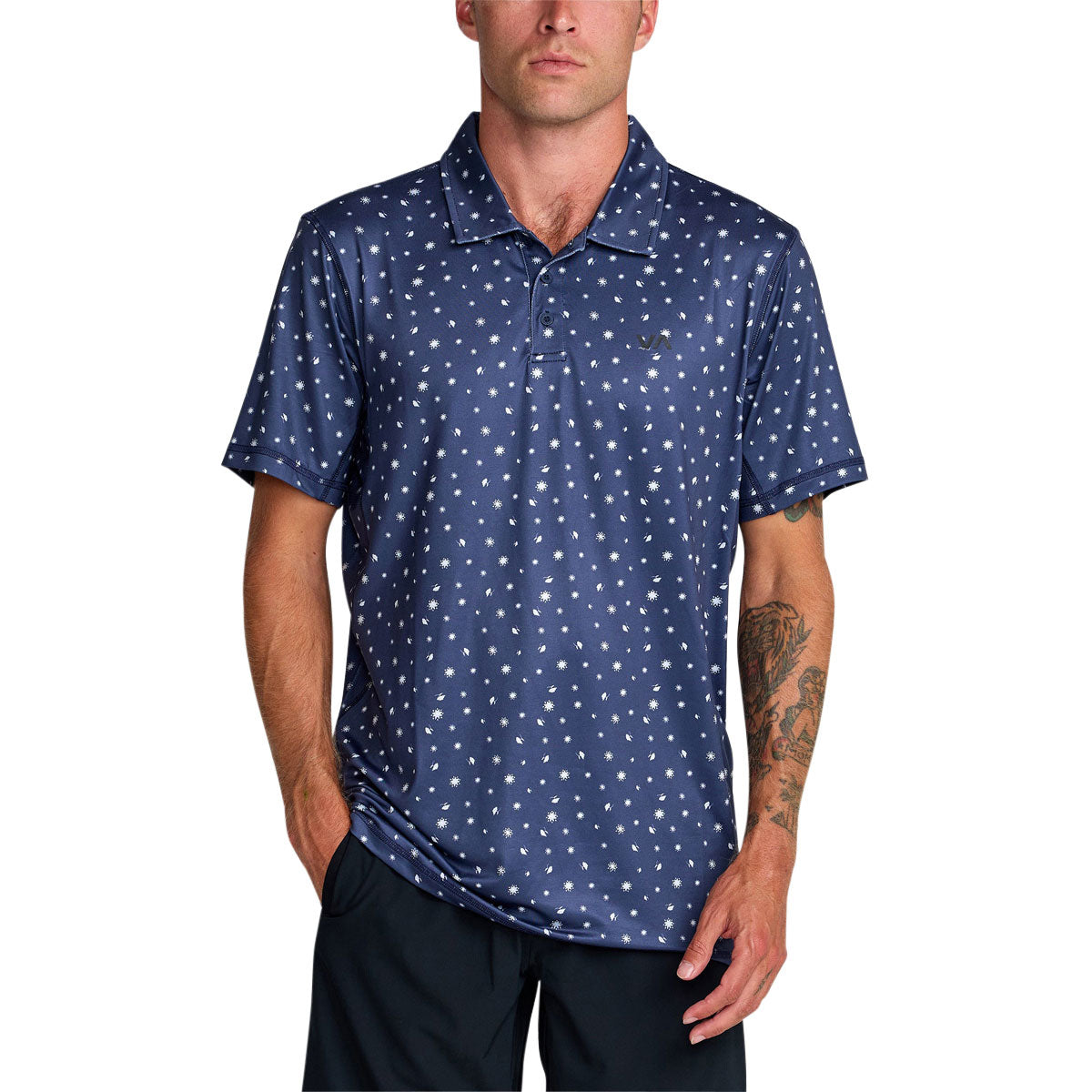 RVCA Sport Vent Polo Shirt - Moody Blue image 1