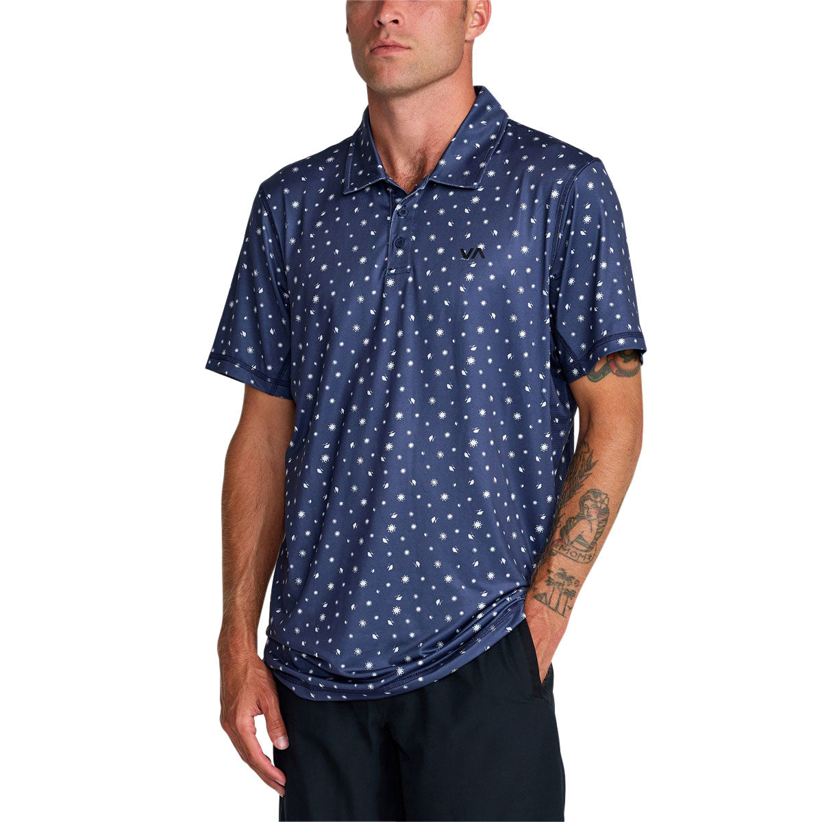 RVCA Sport Vent Polo Shirt - Moody Blue image 4
