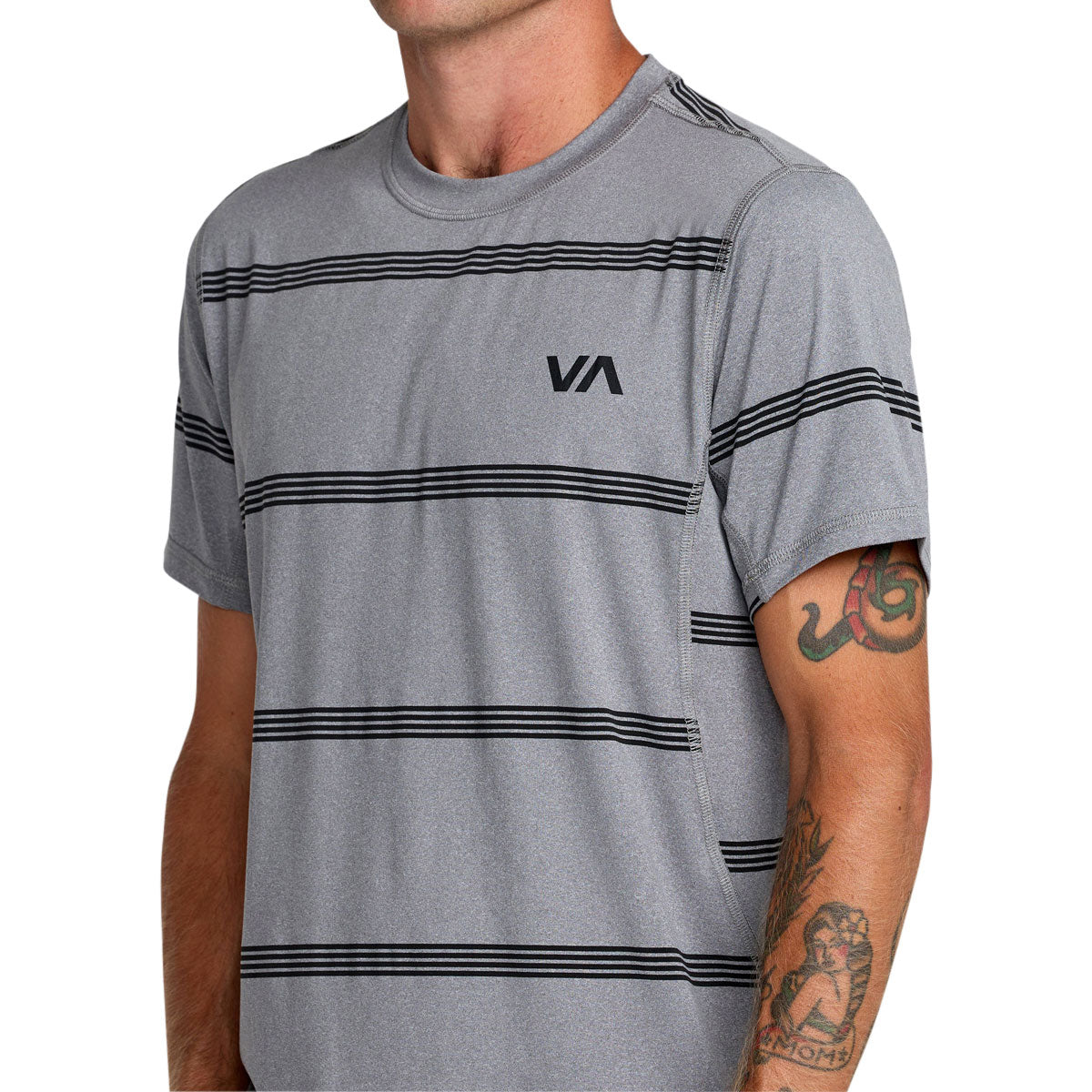 RVCA Sport Vent Stripe Shirt - Heather Grey image 3