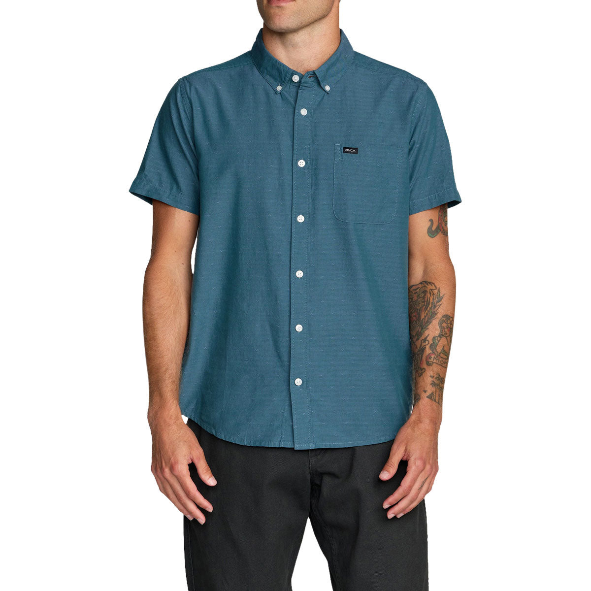 RVCA Thatll Do Dobby Shirt - Atlantic image 1