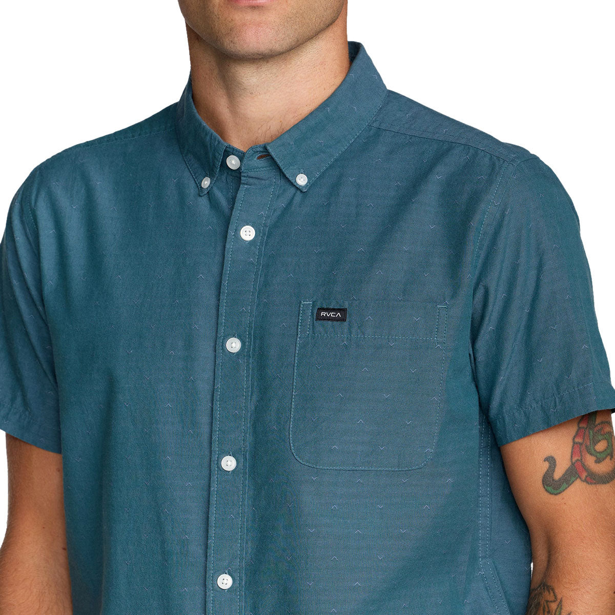 RVCA Thatll Do Dobby Shirt - Atlantic image 3