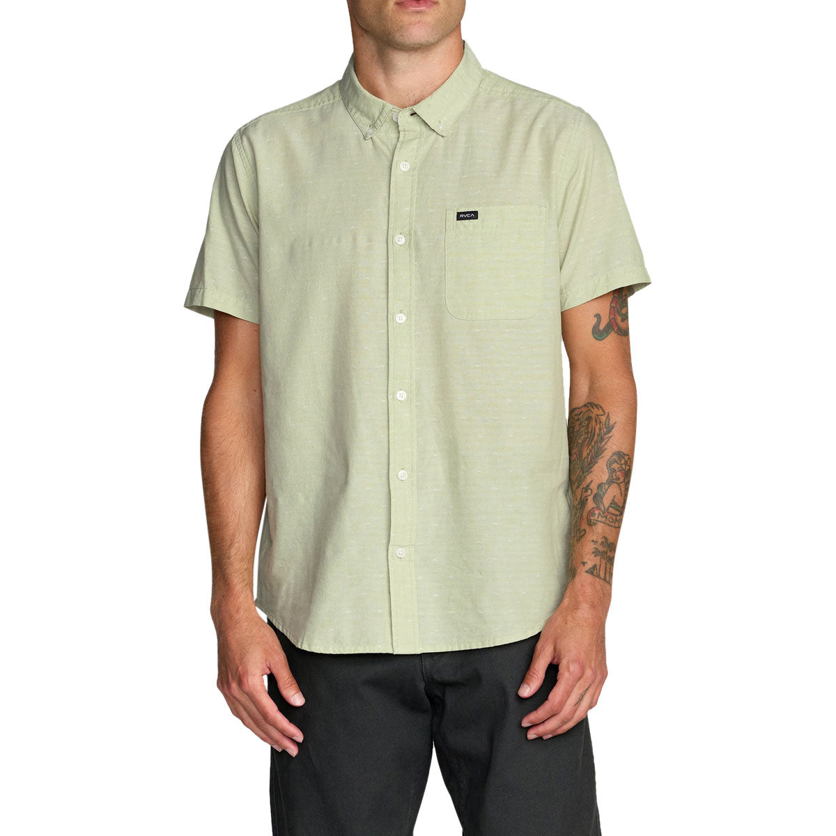 RVCA Thatll Do Dobby Shirt - Laurel Green image 1