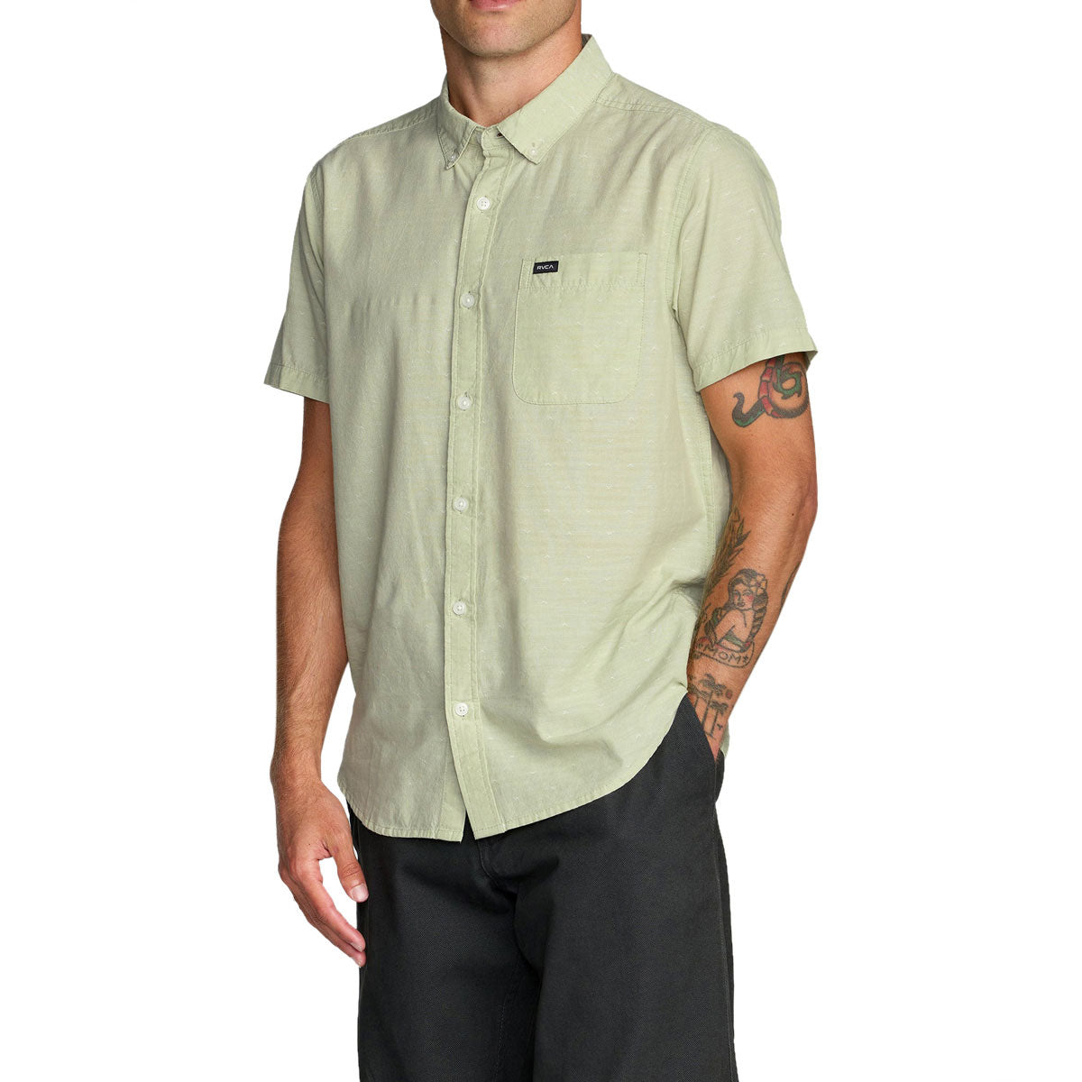 RVCA Thatll Do Dobby Shirt - Laurel Green image 3