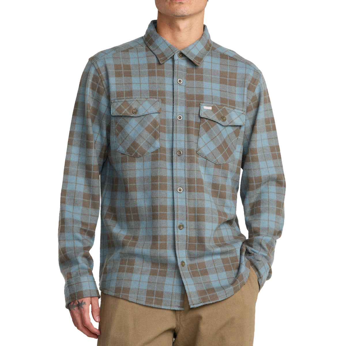 RVCA Vacancy Flannel Long Sleeve Shirt - Lead image 1