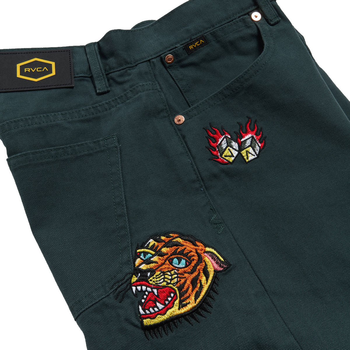 RVCA Kaleb 5 Pocket 21 Shorts - Hunter Green image 3