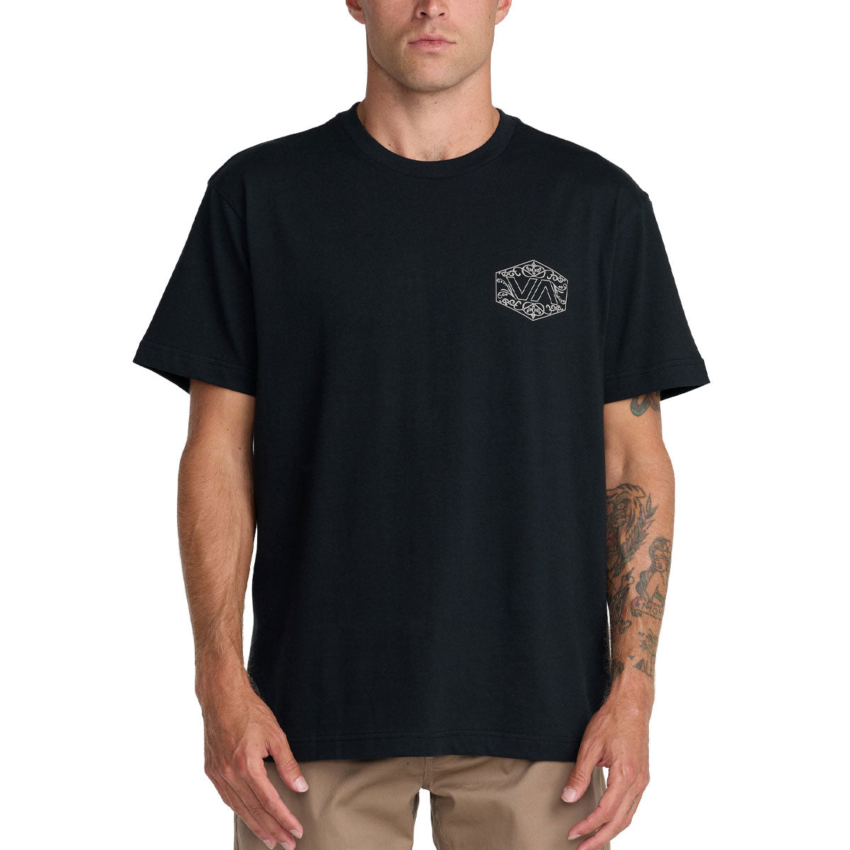 RVCA Hex Filigre T-Shirt - Black image 3