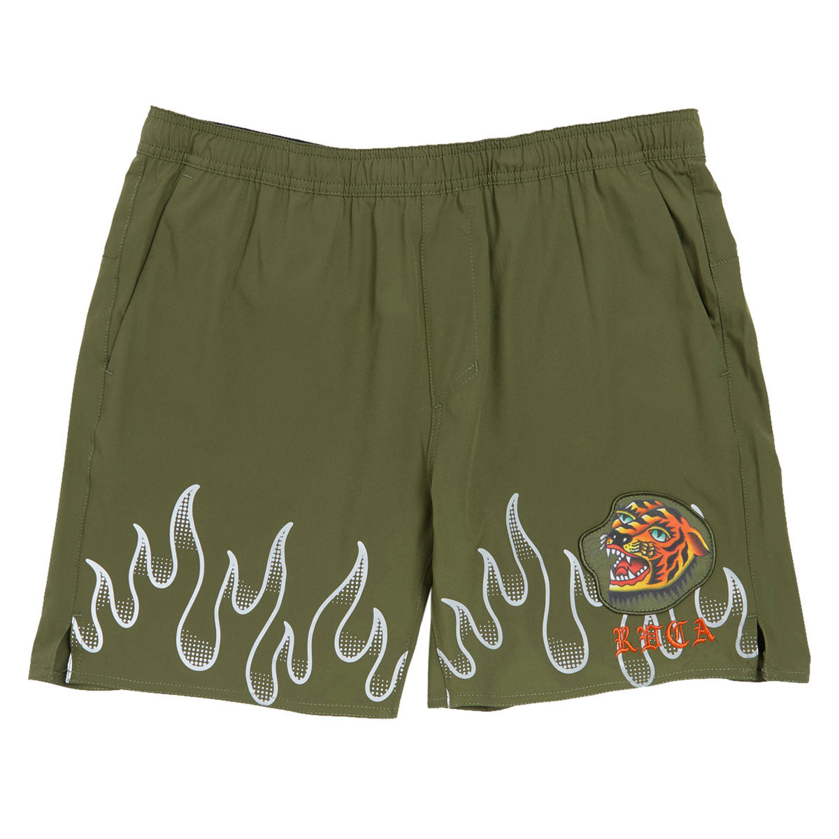 RVCA Yogger 2 In 1 17 Shorts - Army Green image 1