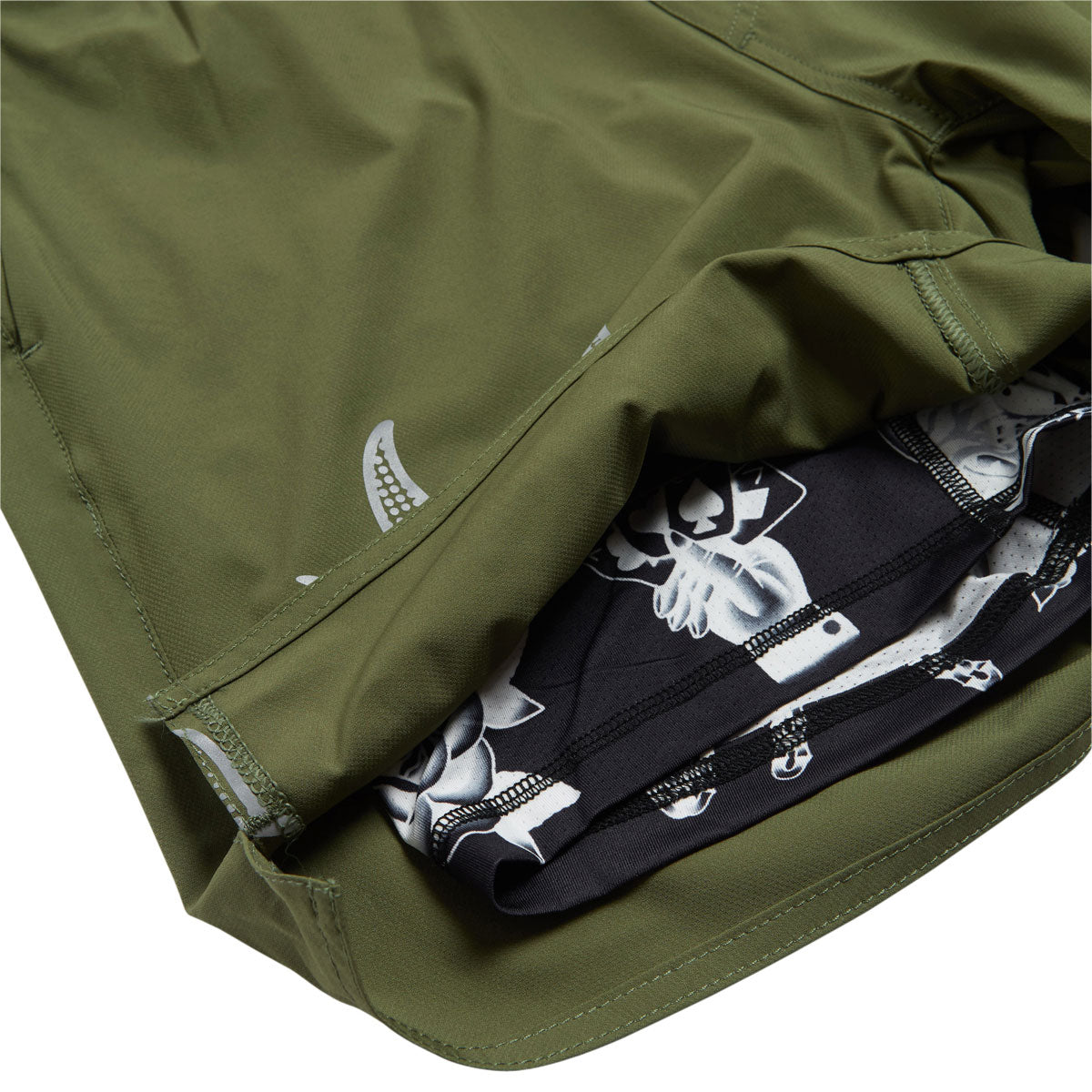 RVCA Yogger 2 In 1 17 Shorts - Army Green image 3