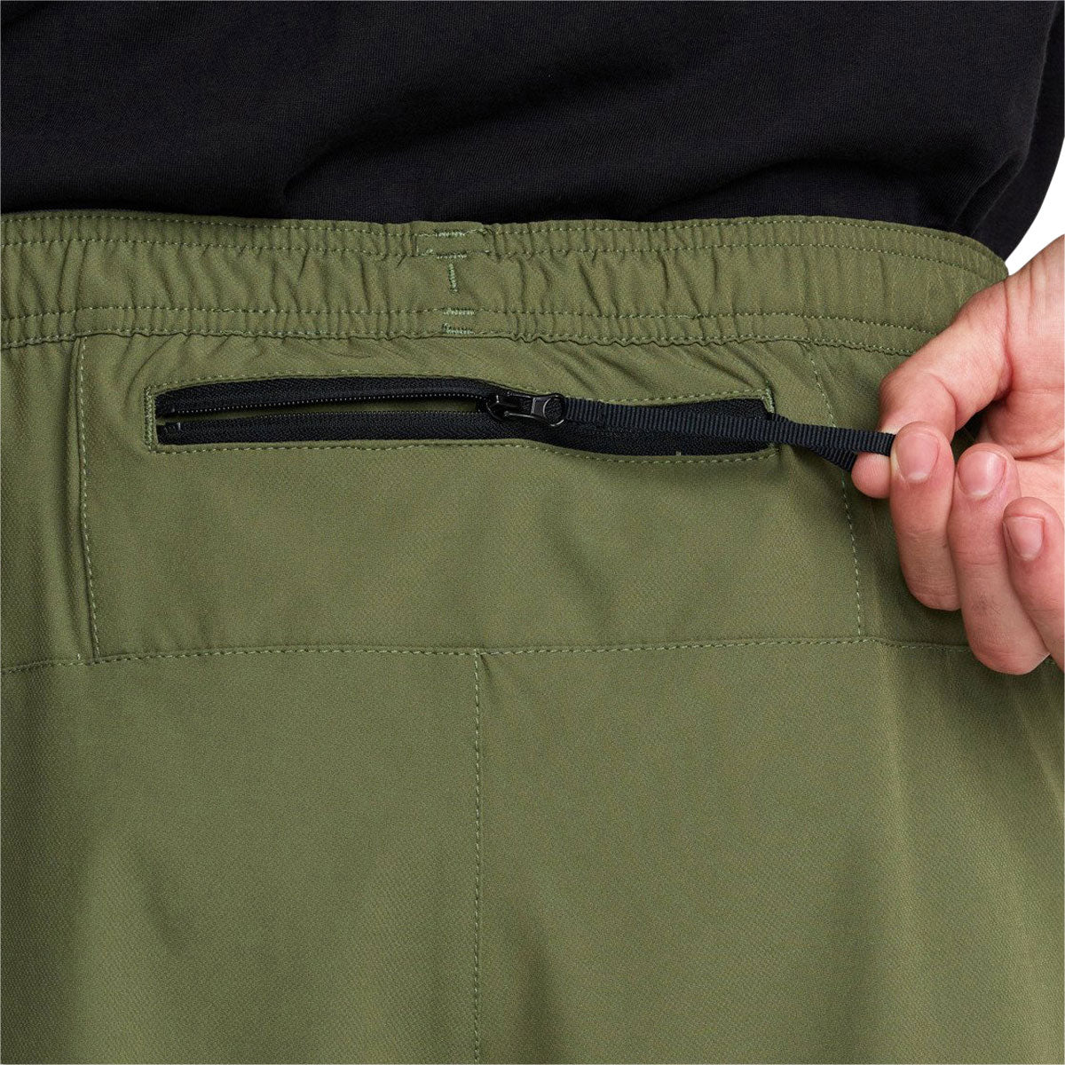 RVCA Yogger 2 In 1 17 Shorts - Army Green image 5