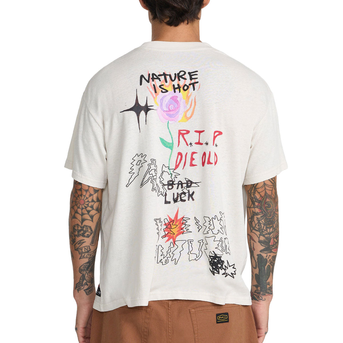RVCA Ride The Wave Hemp T-Shirt - Ceramic image 2