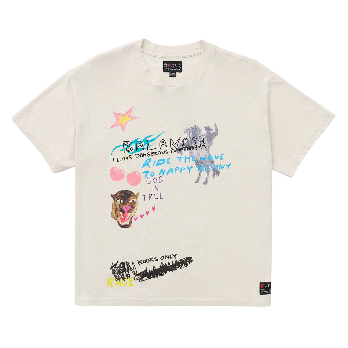 RVCA Ride The Wave Hemp T-Shirt - Ceramic image 4