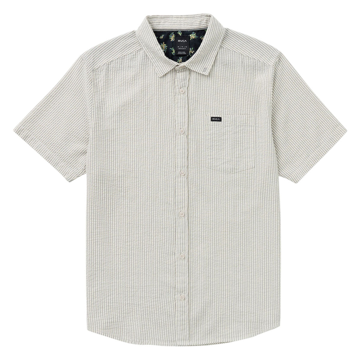 RVCA Thatll Do Seersucker Shirt - Monument image 5
