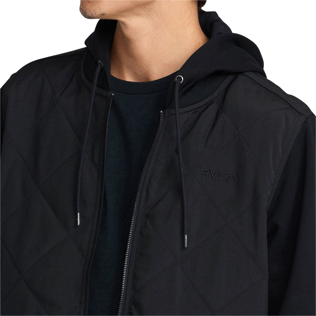 RVCA Warner Hooded Puffer Jacket - RVCA Black image 5
