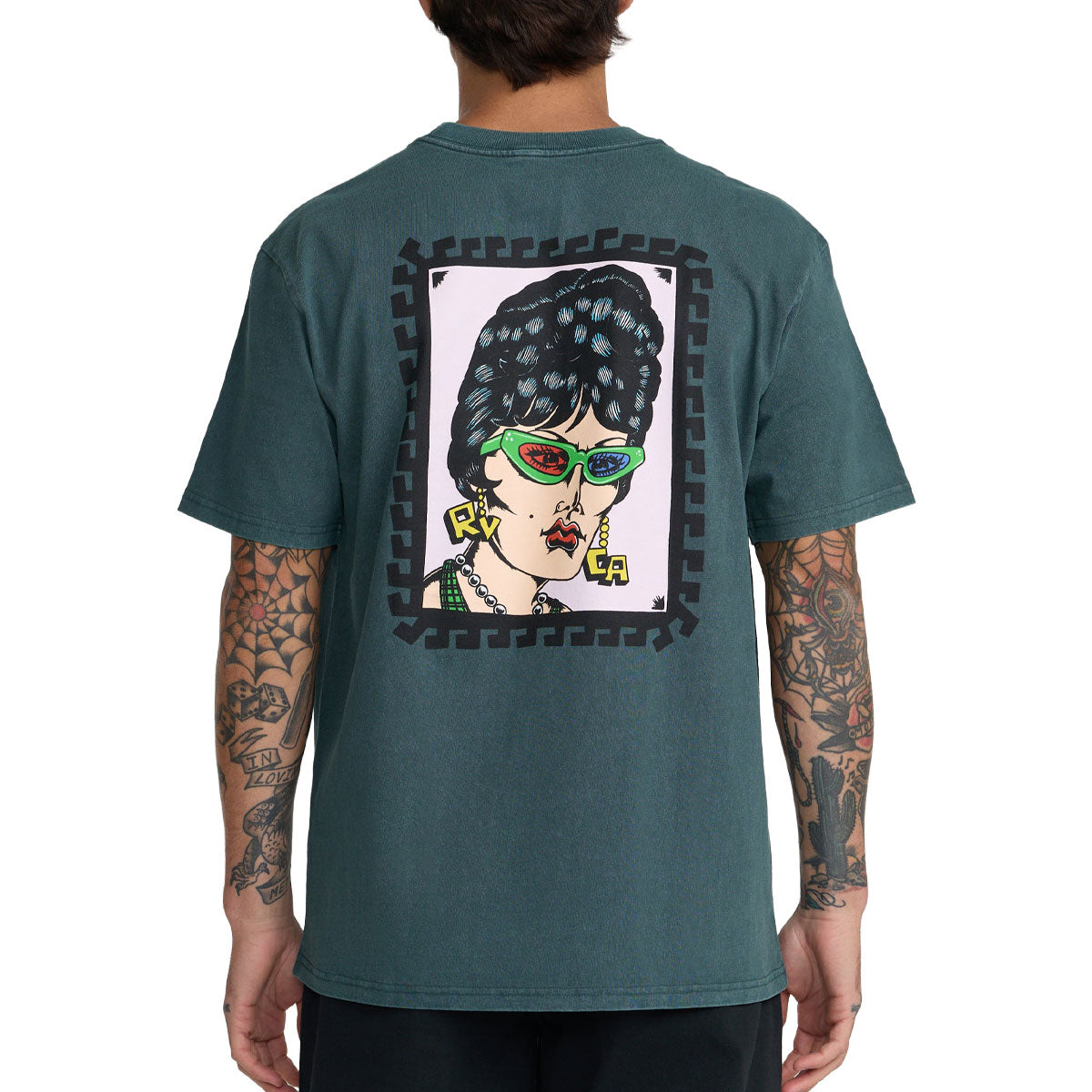 RVCA Barbra Bangles T-Shirt - Dusty Green image 4