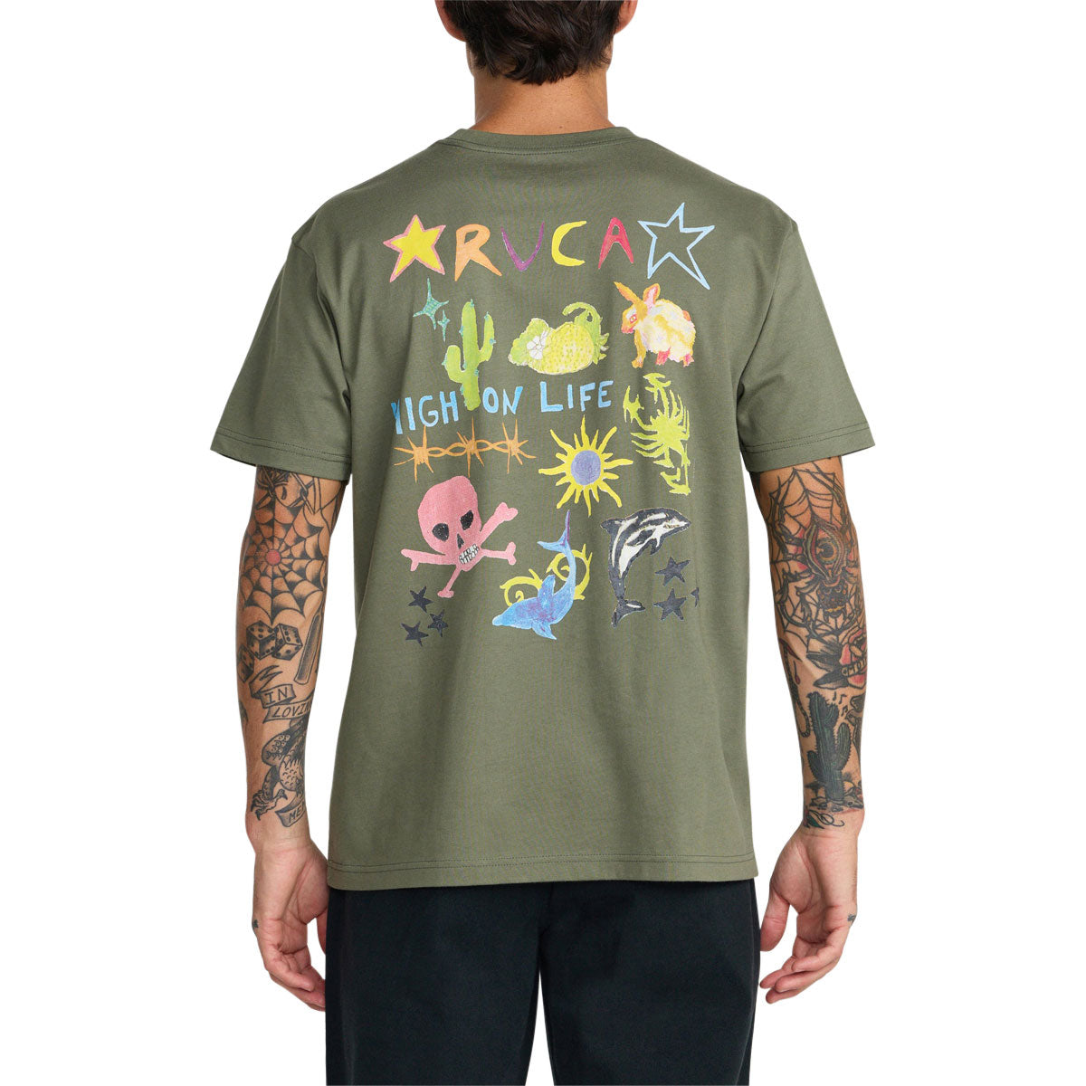 RVCA High On Life T-Shirt - Olive image 4