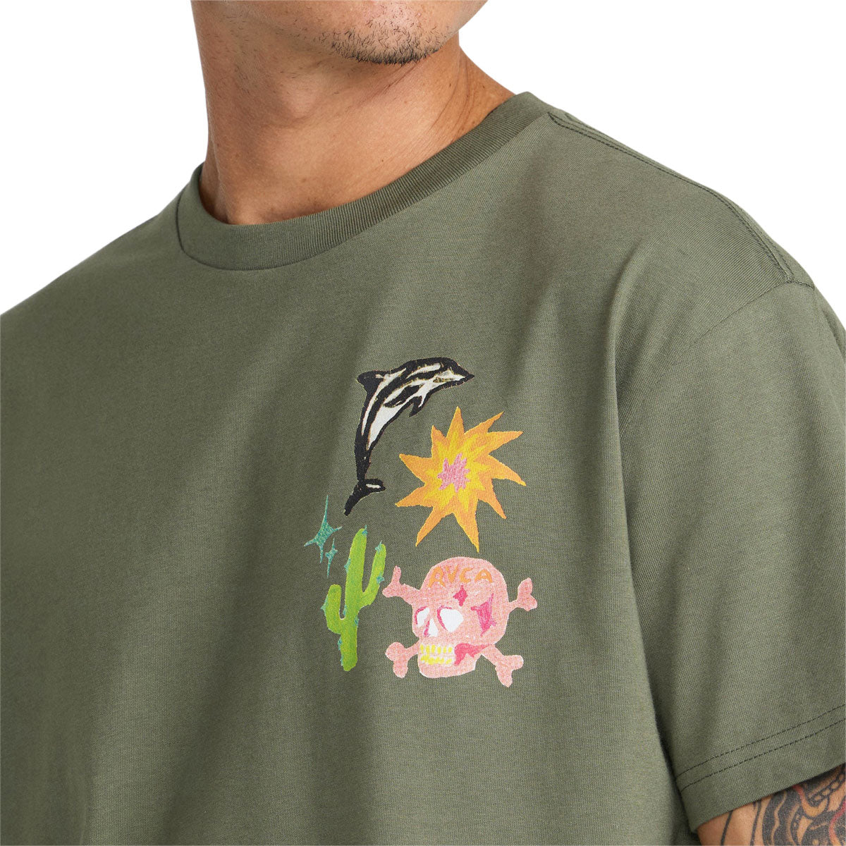 RVCA High On Life T-Shirt - Olive image 5