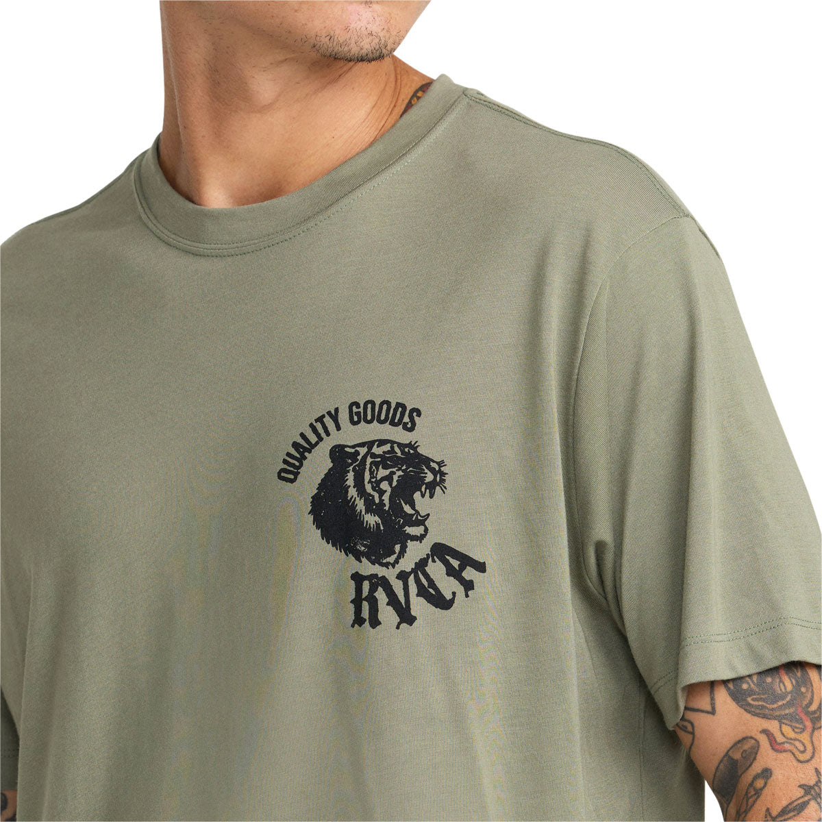 RVCA Big Cat T-Shirt - Army image 5