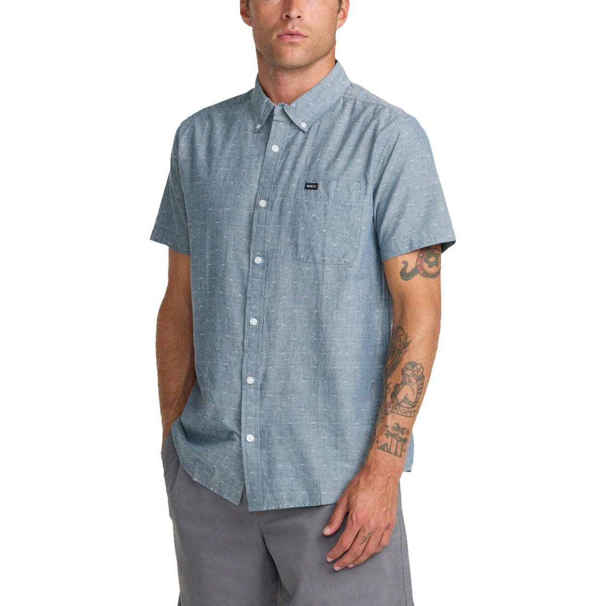 RVCA Thatll Do Dobby Shirt - Vintage Navy image 3