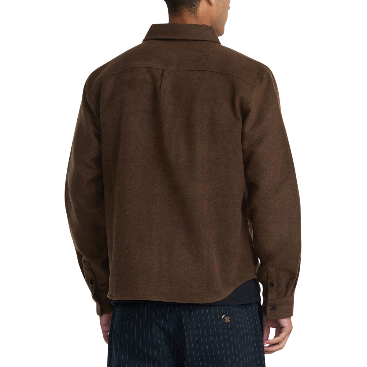 RVCA Dayshift Solid Flannel Shirt - Bombay Brown image 2