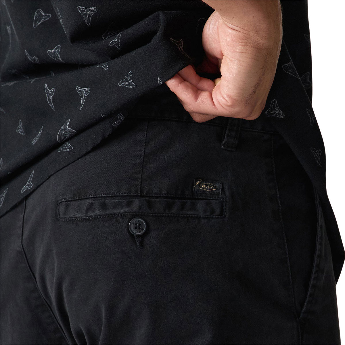 RVCA Weekend Washed Chino Pants - Black image 3